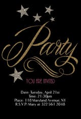 Glitter party - Invitación Para Fiesta